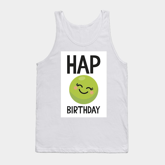 Hap-Pea (Happy) Birthday - Tall Tank Top by VicEllisArt